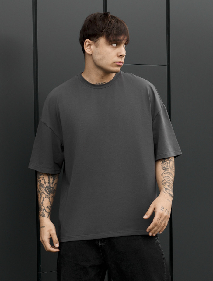 Koszulka Staff dark gray oversize