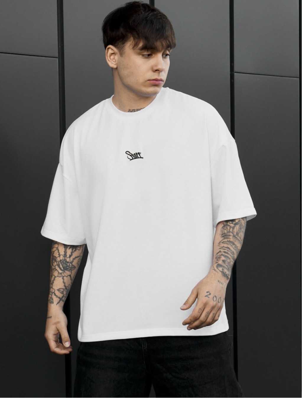 Koszulka Staff logo white oversize