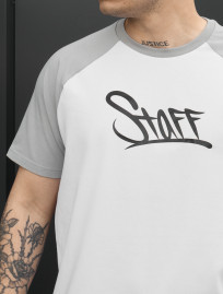 Koszulka Staff logo white & light gray