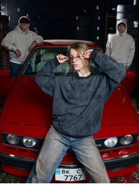 Bluza Staff S dark gray oversize