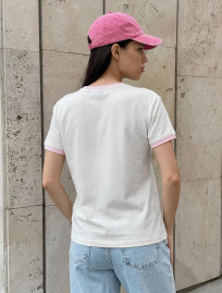 Koszulka Staff oe white & pink