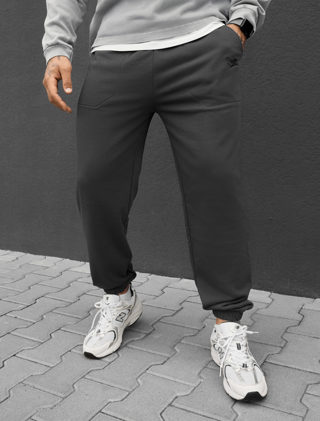 Spodnie Staff al logo dark gray