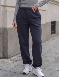 Spodnie dresowe Staff ki dark gray logo fleece