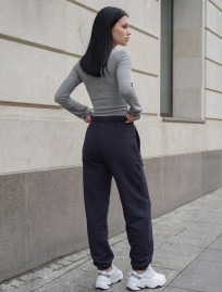 Spodnie dresowe Staff ki dark gray logo fleece