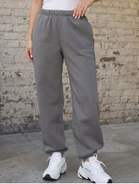 Spodnie dresowe Staff ki gray logo fleece