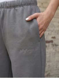 Spodnie dresowe Staff ki gray logo fleece