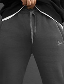 Spodnie dresowe Staff pul gray logo fleece