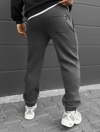 Spodnie dresowe Staff pul gray logo fleece