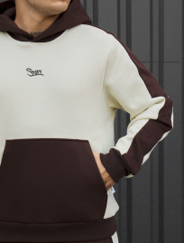 Dres Staff cor dark brown & milk fleece