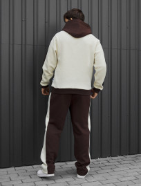 Dres Staff cor dark brown & milk fleece