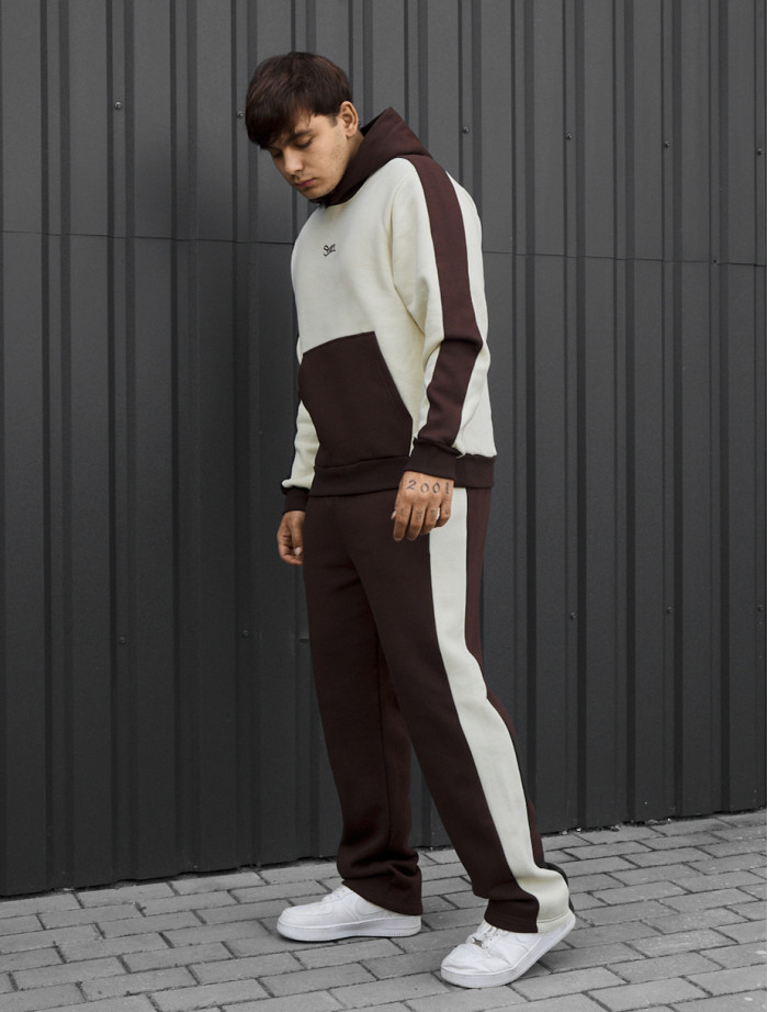Dres Staff cor dark brown & milk fleece