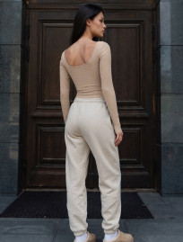 Spodnie dresowe Staff of beige fleece