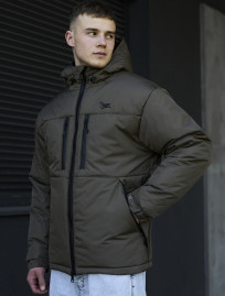 Kurtka zimowa Staff br dark khaki logo