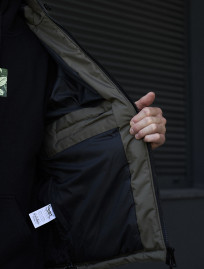 Kurtka zimowa Staff br dark khaki logo