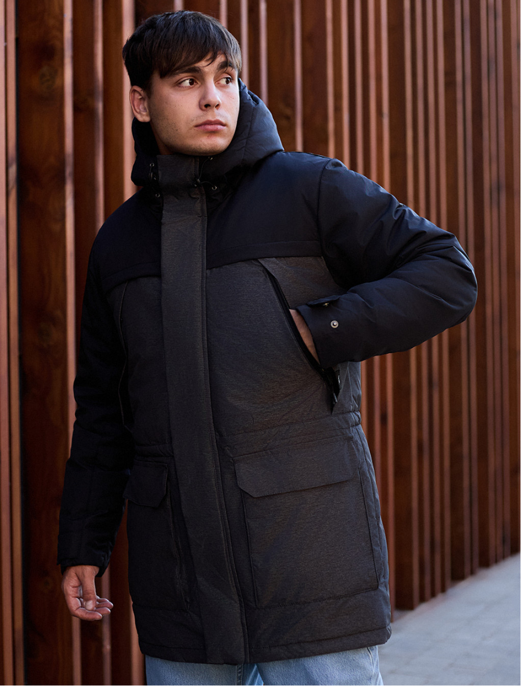 Parka zimowa Staff to black & graphite