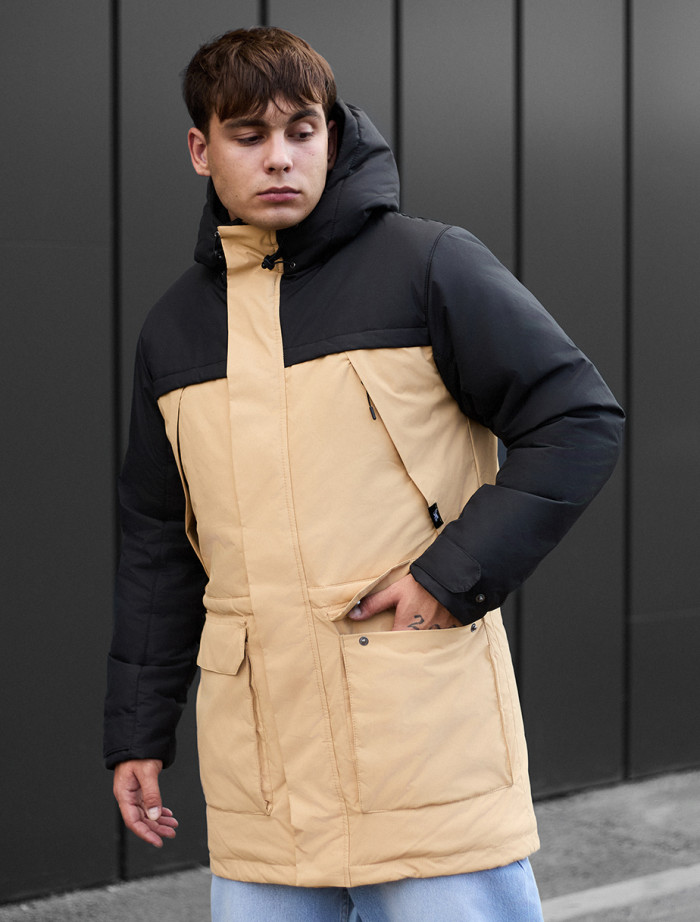 Parka zimowa Staff to black & beige