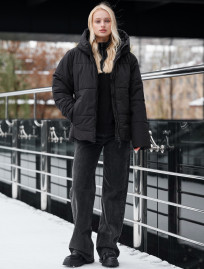 Damska kurtka zimowa Staff tr black oversize