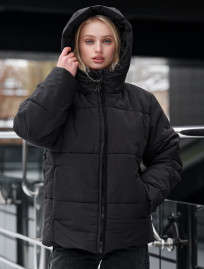 Damska kurtka zimowa Staff tr black oversize