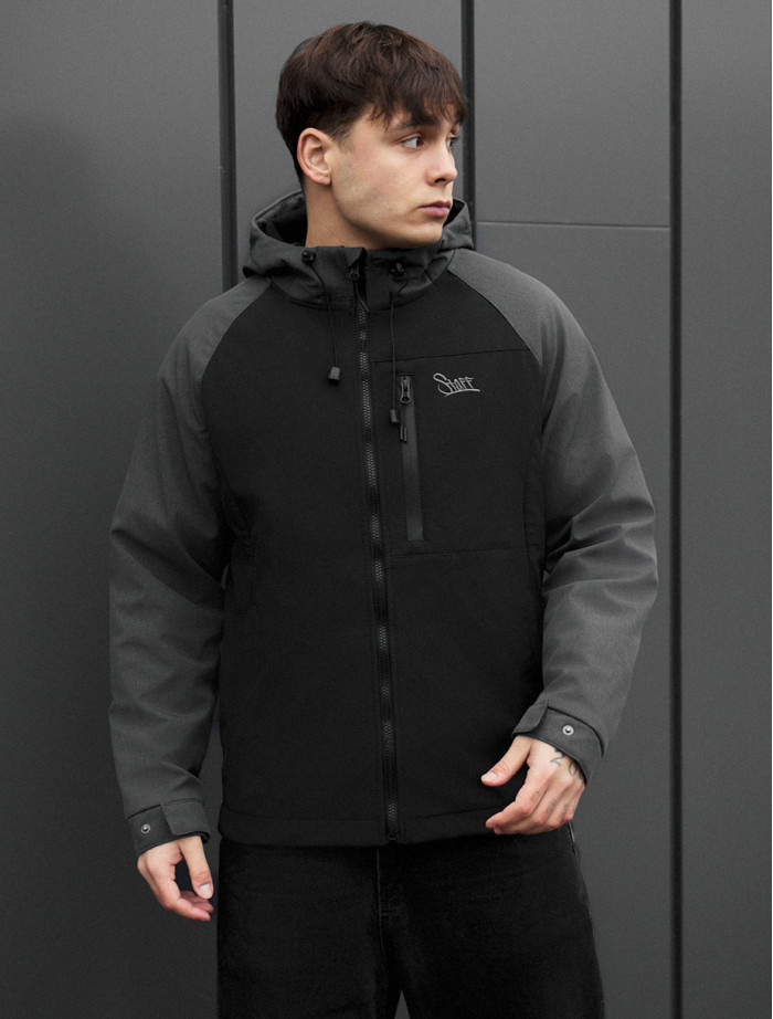 Kurtka soft shell Staff nexa black & dark gray