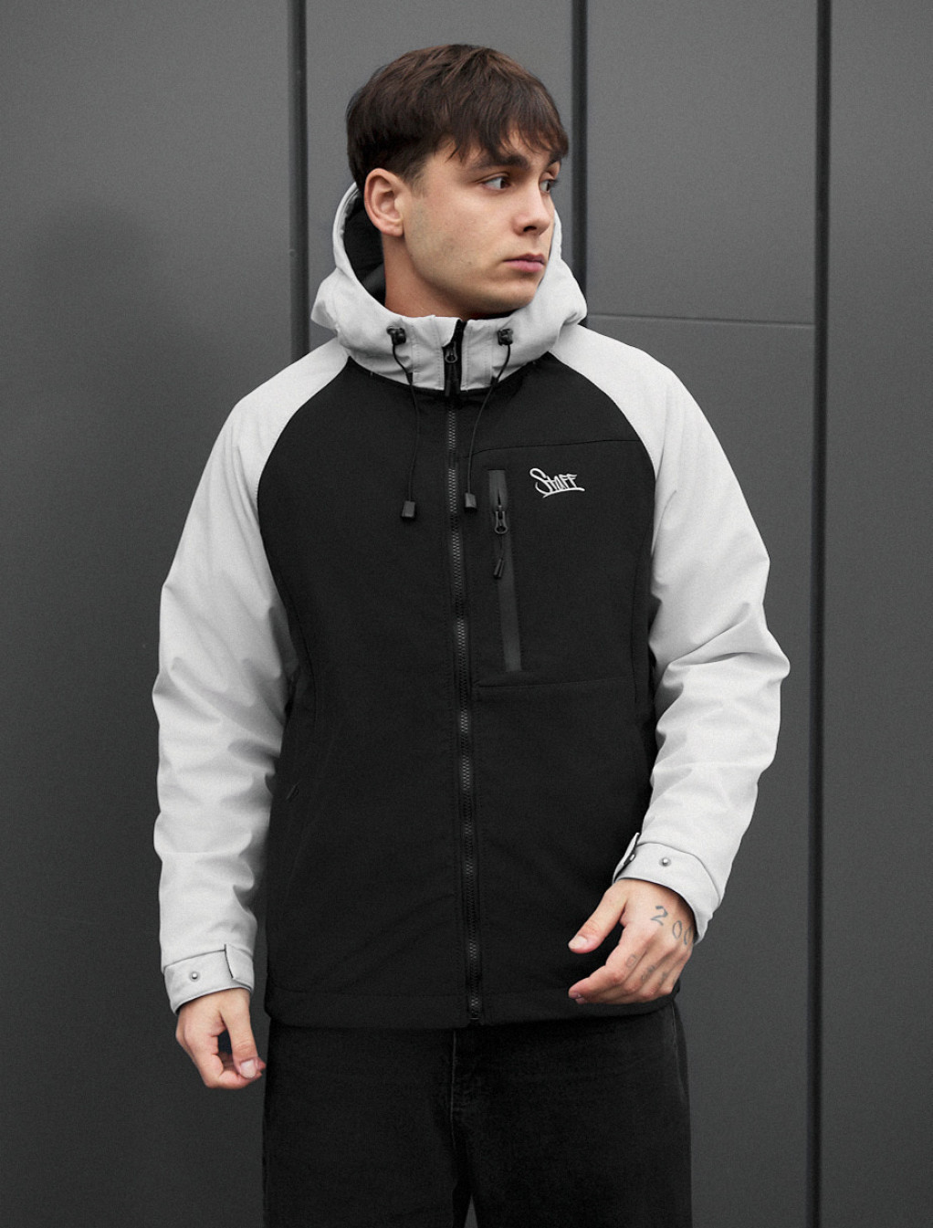 Kurtka soft shell Staff nexa black & light gray