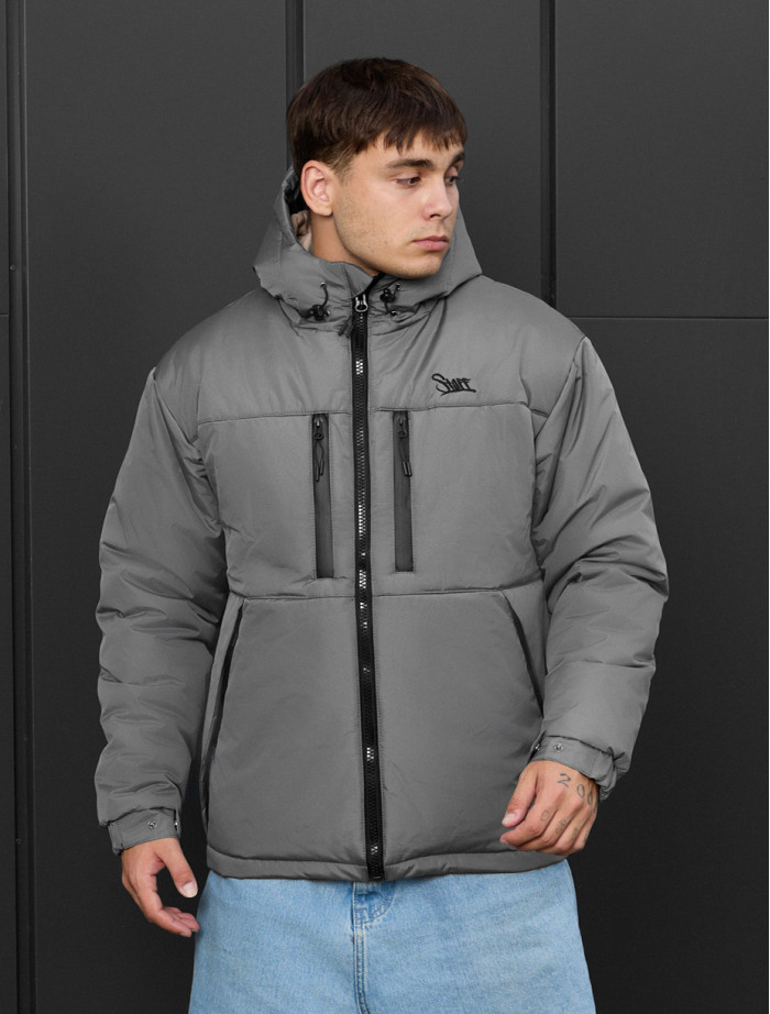 Kurtka zimowa  Staff br gray logo