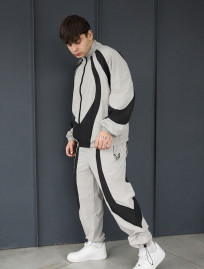 Dres Staff dia zip black & light gray oversize