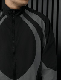 Dres Staff dia zip black & dark gray oversize