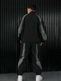 Dres Staff dia zip black & dark gray oversize