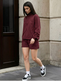 Komplet wiatrówka + spodenki Staff sum logo bordo