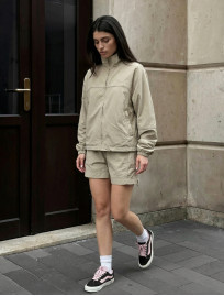 Komplet wiatrówka + spodenki Staff sum logo gray olive