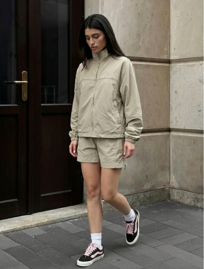 Komplet wiatrówka + spodenki Staff sum logo gray olive