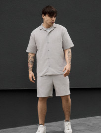 Komplet koszula + spodenki Staff ind light gray