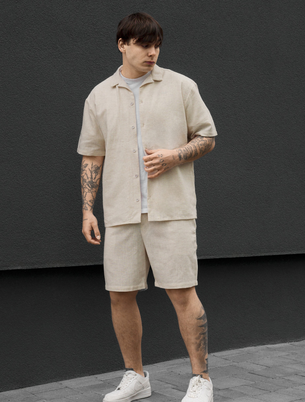 Komplet koszula + spodenki Staff ind beige