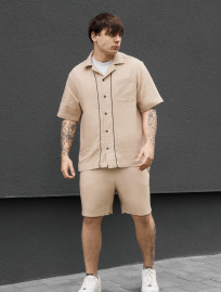 Komplet koszula + spodenki Staff yah beige