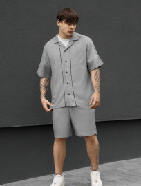Komplet koszula + spodenki Staff yah light gray