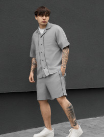 Komplet koszula + spodenki Staff yah light gray
