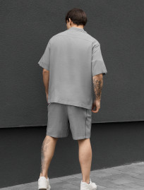 Komplet koszula + spodenki Staff yah light gray
