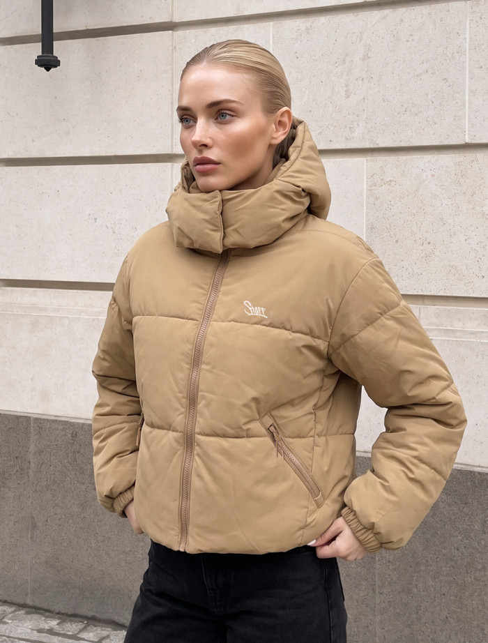 Damska kurtka przejściowa Staff logo beige reflective