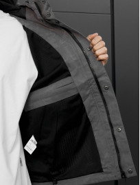 Wiatrówka Staff x Husll camo gray logo reflective