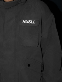 Wiatrówka Staff x Husll camo gray logo reflective
