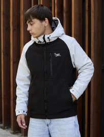 Kurtka Staff soft shell mo white & black