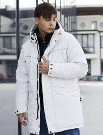 Parka zimowa Staff st white melange