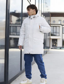 Parka zimowa Staff st white melange