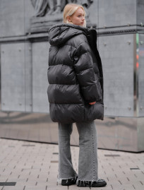 Damska kurtka zimowa Staff re dark gray