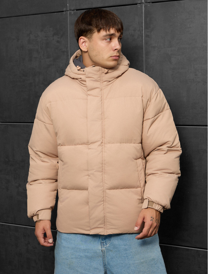 Kurtka zimowa Staff zyne beige oversize