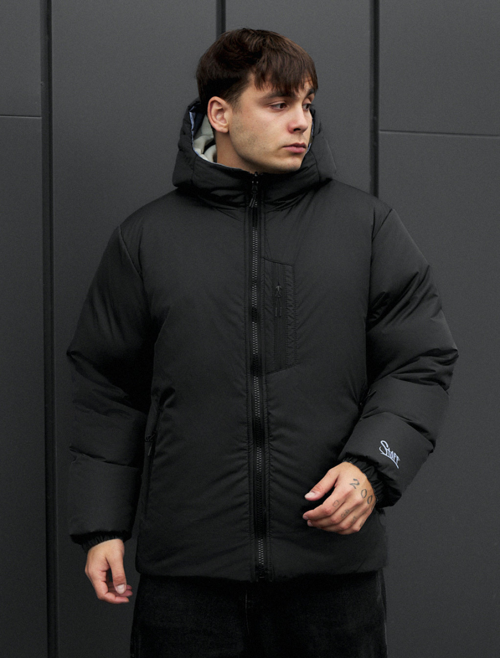 Kurtka zimowa dwustronna Staff rovx black & blue gray