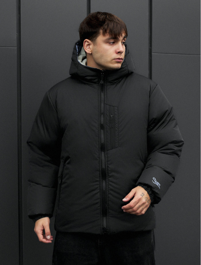 Kurtka zimowa dwustronna Staff rovx black & blue gray