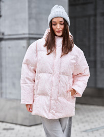 Damska kurtka zimowa Staff tom light pink flo