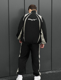 Dres Staff cap black & light olive oversize