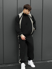 Dres Staff cap black & light olive oversize